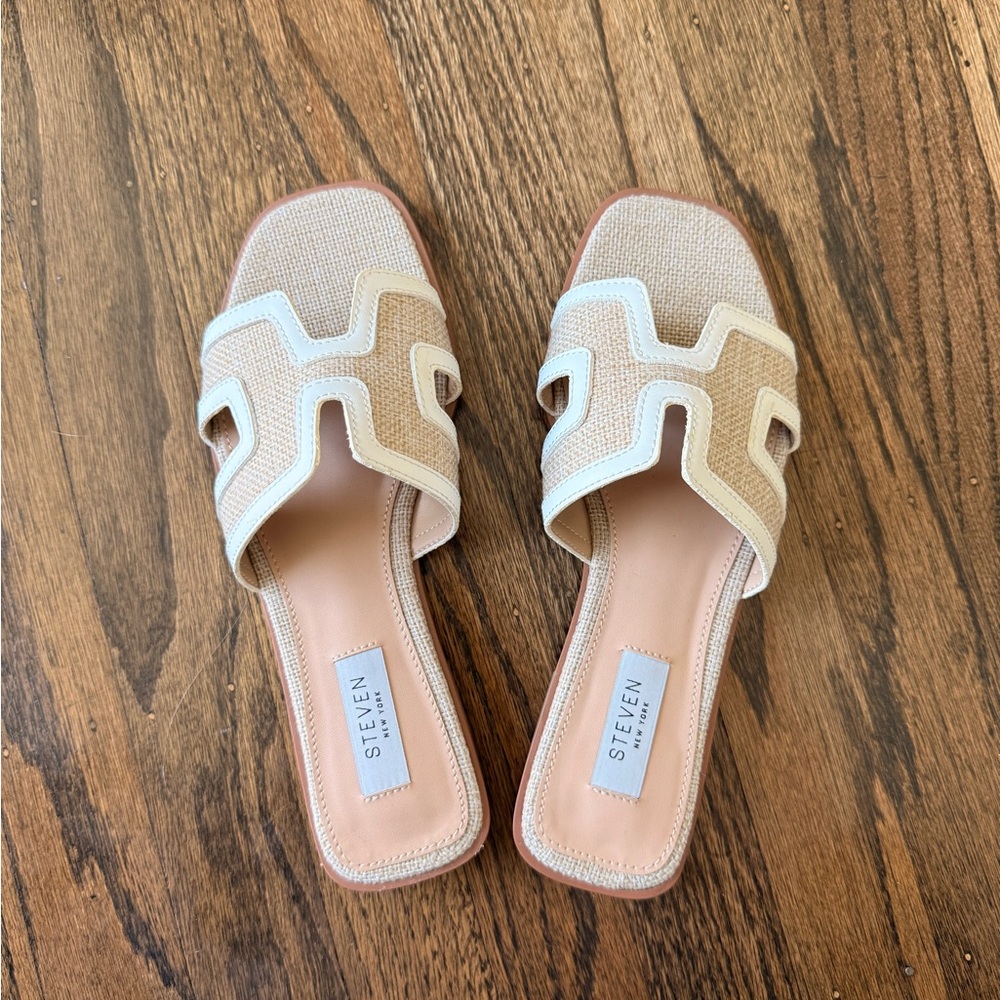 Steven by Steve Madden Beige Slide Sandals